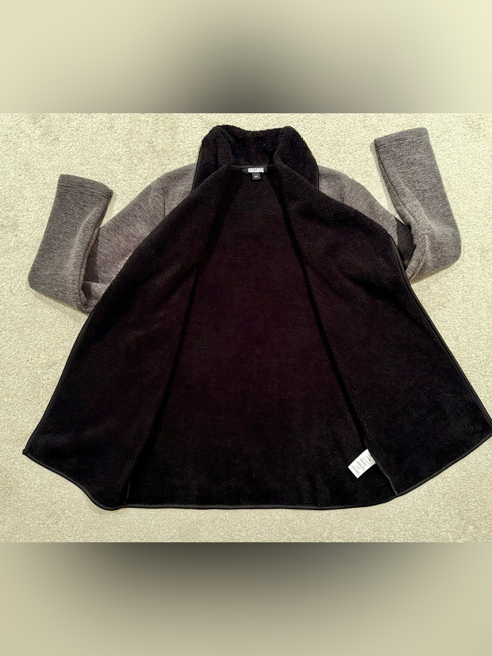 STYLISH WARM NICOLE MILLER OPEN FLEECE CARDIGAN - Picture 8 of 12